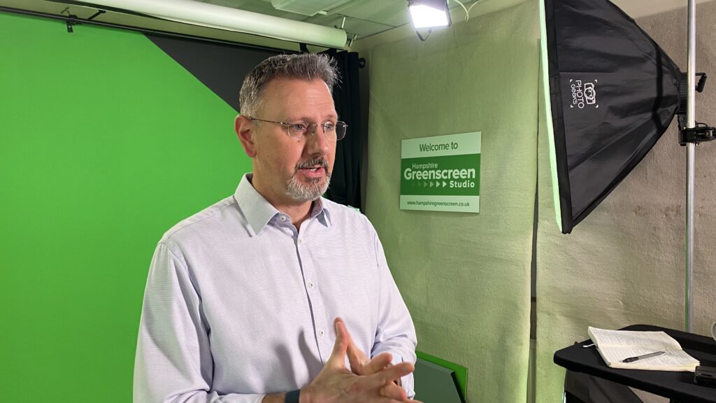 Andreas Nest, ActionCoach in Video Promo in the Greenscreen Studio Southampton